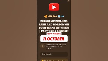FUTURE OF FINANCE: EARN AND BORROW ON YOUR TERMS WITH DEFI | PART 1 OF 6 | MEMEFI #memefi #code