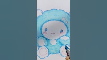Drawing ✨ cinnamoroll ✨💙#shorts #cute #colouring #sanrio #artshorts