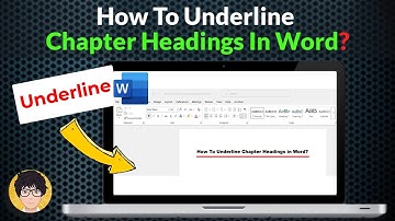 How To Underline Chapter Headings In Word
