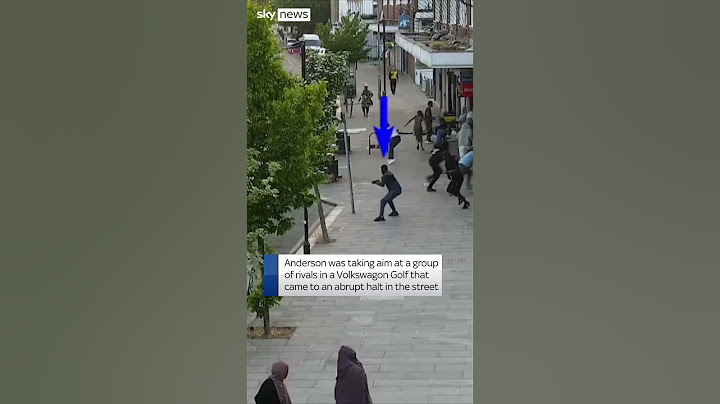 Moment man fires gun on busy street in north London
