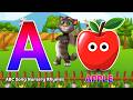 Phonics Song 2 with TWO Words in 3D - A For Apple🍎🍏- ABC Alphabet Songs with Sounds for Children's