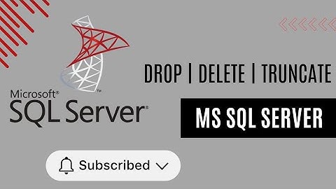 Delete | Drop | Truncate Operation in MSSQL Server #database #mssqlserver