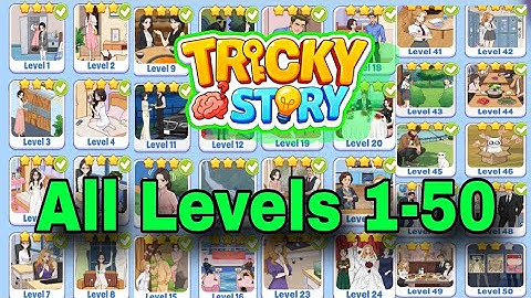 Tricky Story All Level 1-50 | Full Walkthrough | Story 1 All Levels Solved | Tricky Story side story