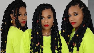 HOW TO:  Bubble Braids / Poddle Puffs w. Marley Hair | VERY DETAILED TUTORIAL FOR BEGINNERS!