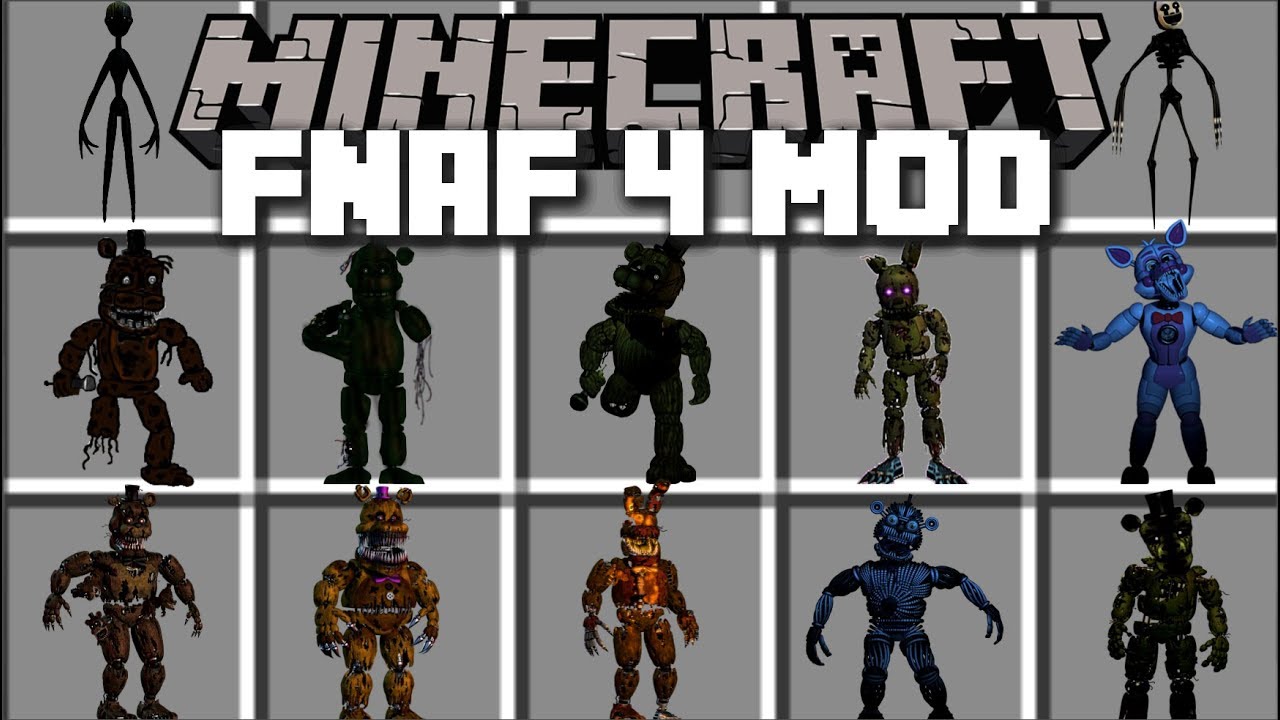 minecraft five nights at freddy s mod fight evil fnaf monsters and