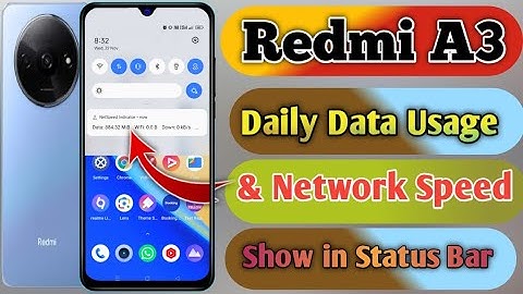 how to show daily data usage in redmi a3 | redmi a3 Show daily data usage