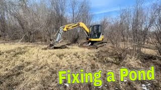 Excavating A Pond On The Homestead And Miniexcavator Fun