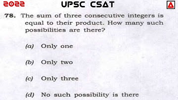 The Sum Of Three Consecutive Integers Is Equal To Their Product. How Many Such Possibilities Are
