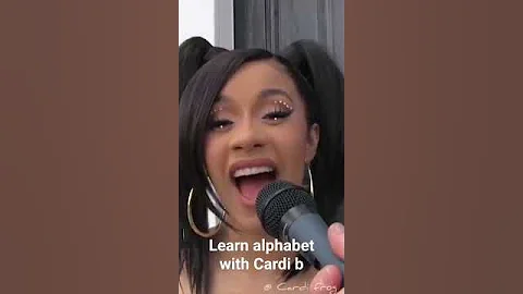 Learn alphabet With Cardi B (part 1)..#celebrity #funny #cardib