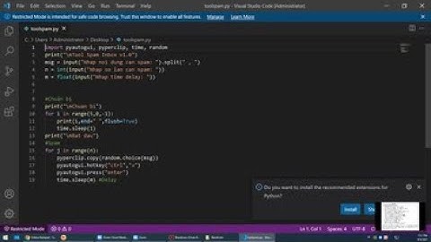 Hướng dẫn làm tool spam tin nhắn bằng ngôn ngữ python