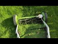 Electric reel mower in action (long cut)