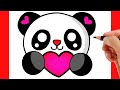 How to draw a cute panda