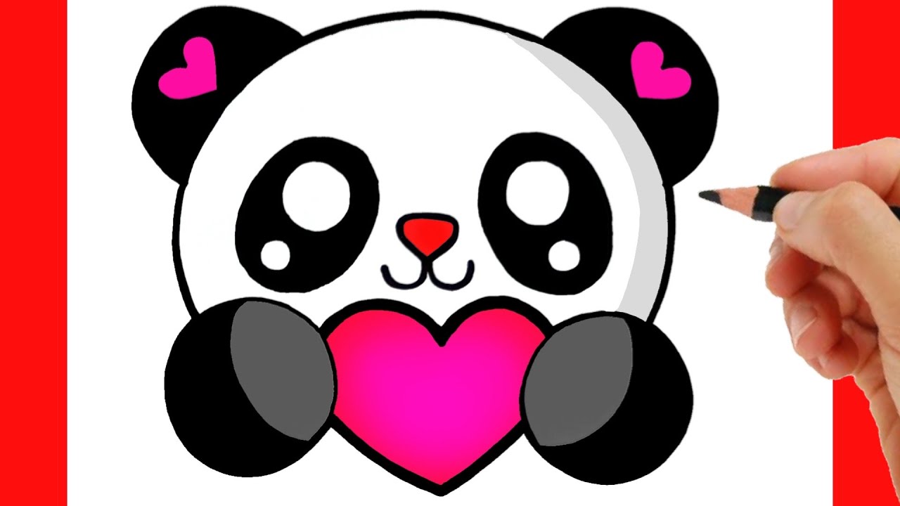 Premium Vector | Cute panda drawing vector on a white background