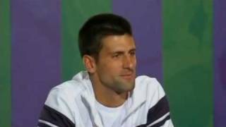 Funny Caroline Wozniacki Interrupts Novak Djokovic`s Press Conference