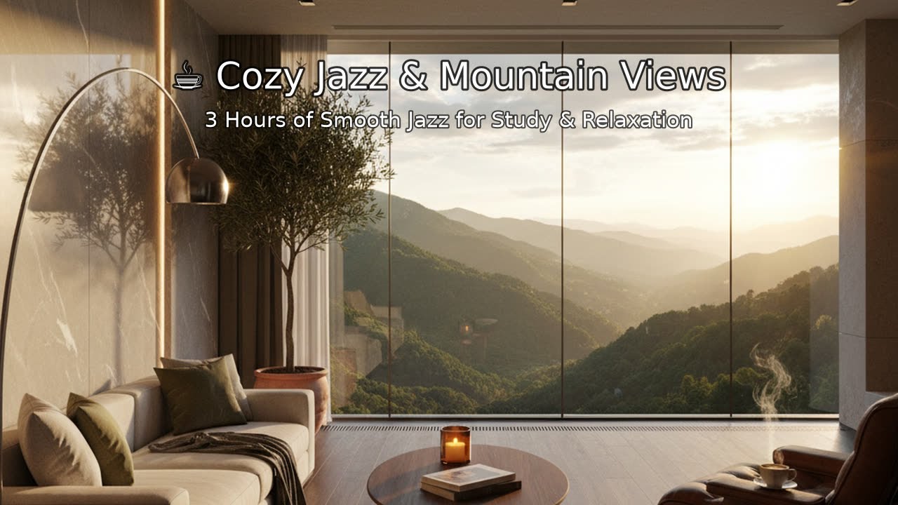 ☕ Cozy Jazz & Mountain Views | 3 Hours of Smooth Jazz for Study, Work & Relaxation
