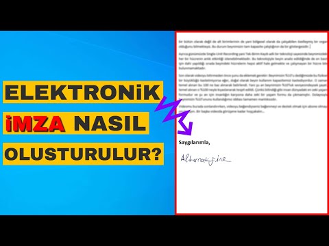 Video: Elektronik Dijital Imza Nasıl Verilir