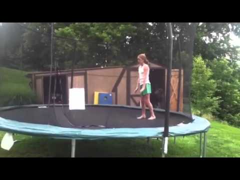 How to do a front hand spring on the trampoline! - YouTube