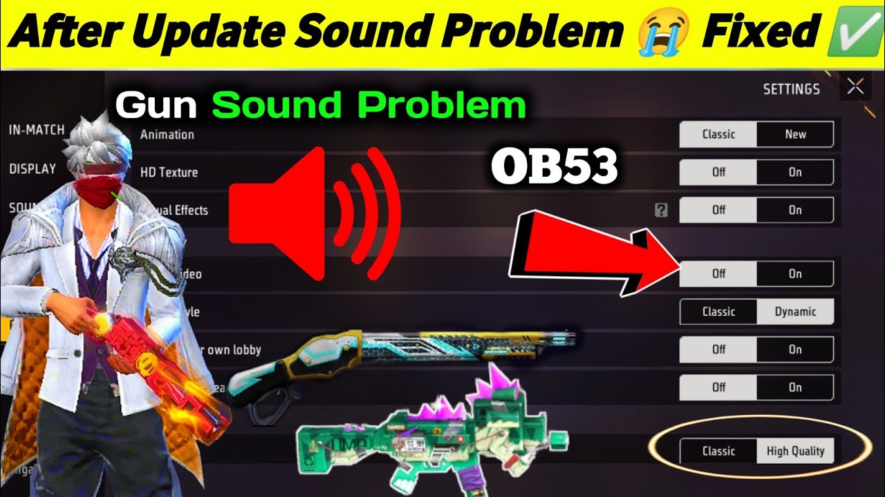 Free Fire after Update gun sound problem |Gun Sound Change Kaise Kare ...