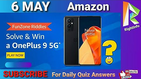 Amazon Funzone Riddles SOLVE AND WIN Answers 6 MAY | Fun Zone Quiz Time