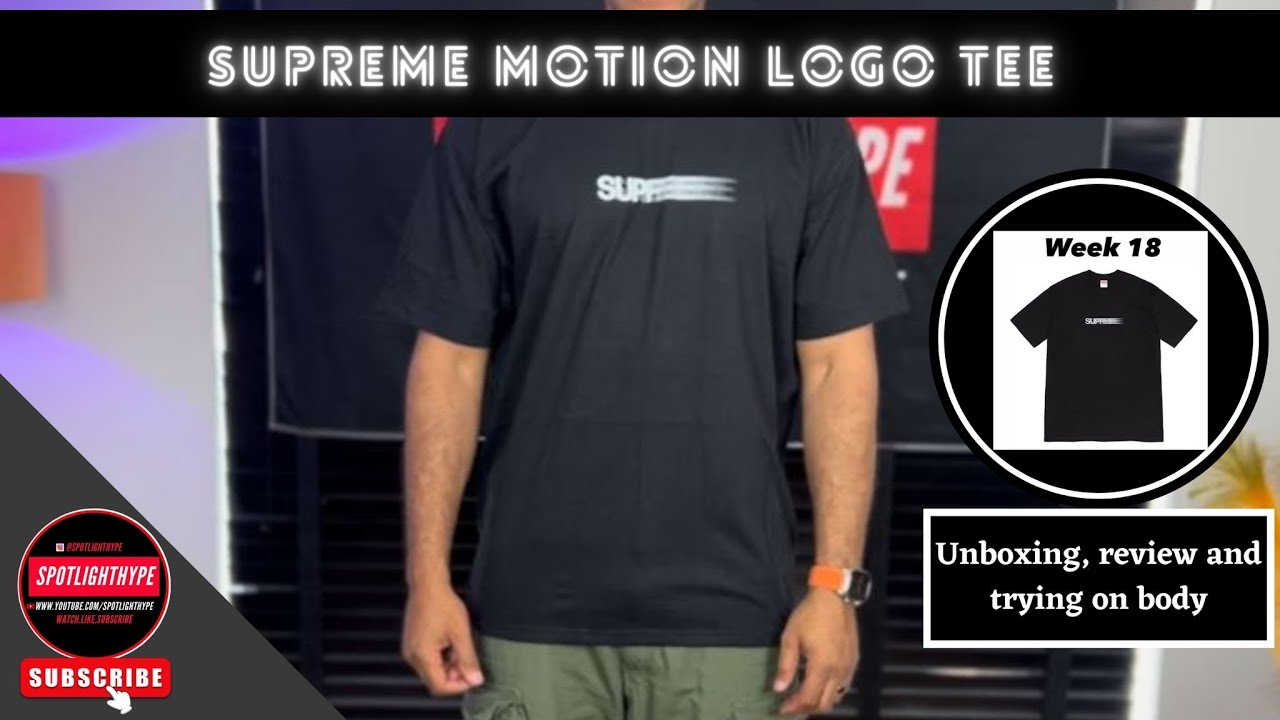 SUPREME Motion LOGO TEE WHITE UNBOXING AND FITTING ON BODY