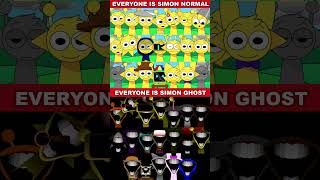 Sprunki But Everyone Is Simon Normal Vs Everyone Is Simon Ghost Mix Version