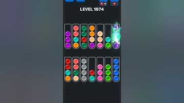 Ball Sort Puzzle nível 1674 #games #androidgameszone #puzzle #colors #gaming #pop #level #automobile