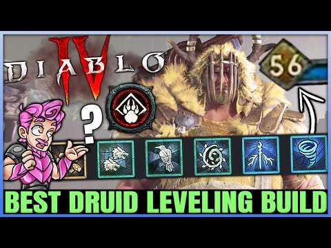 Diablo 4 - Best Highest Damage Druid Leveling Build - 1-50 FAST & EASY - Skills & Aspects Guide!