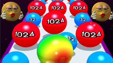 Ball Run 2048 Max Level 94-99 | Satisfying Relaxing Android,Ios Mobile Gameplay |