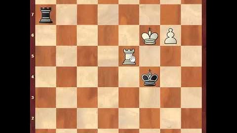 Chess: Rook - pawn endgame,Emanuel Lasker - William Steinitz, 1896, 1-0 http://sunday.b1u.org ✔️