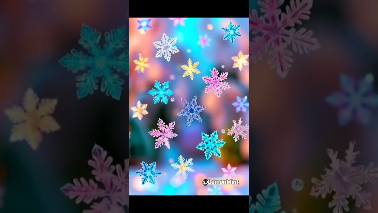 When colorful snowflakes fall from the sky...❄️❄️❄️ 