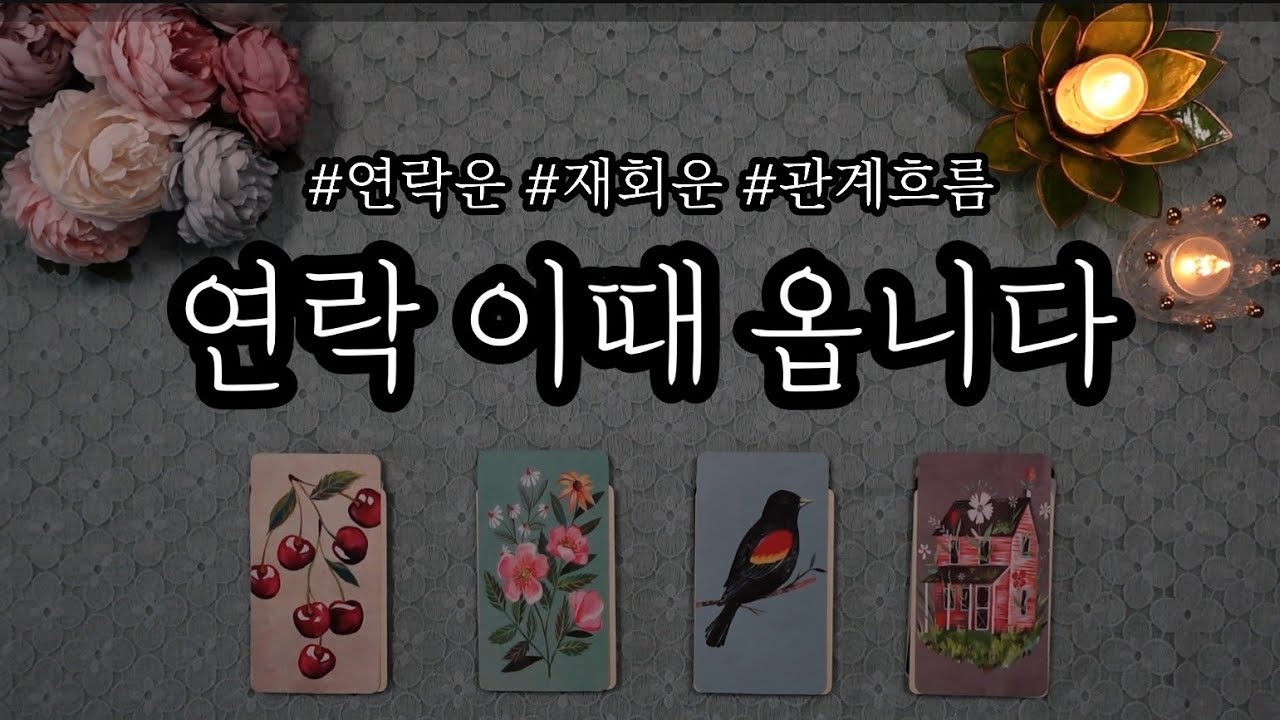 [타로] 그사람 연락 언제 올까? (연락운, 재회운, 관계흐름) - Youtube