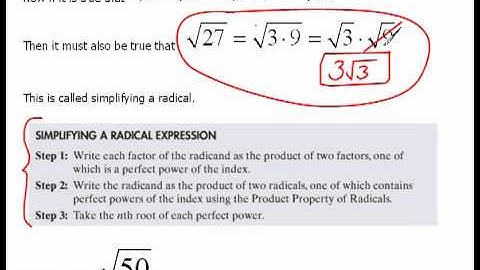 Simplifying Radicals 6.3