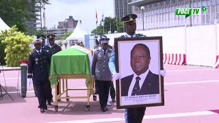 L'hommage militaire et de la nation au Président Henri Konan Bédié au Palais présidentiel