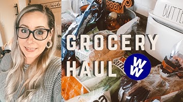 WEEKLY GROCERY HAUL FOR WEIGHT LOSS | GIANT & TRADER JOES | WW BLUE POINTS INCUDED | SOMETHING TINA