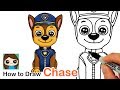 How to Draw Chase Easy | Paw Patrol