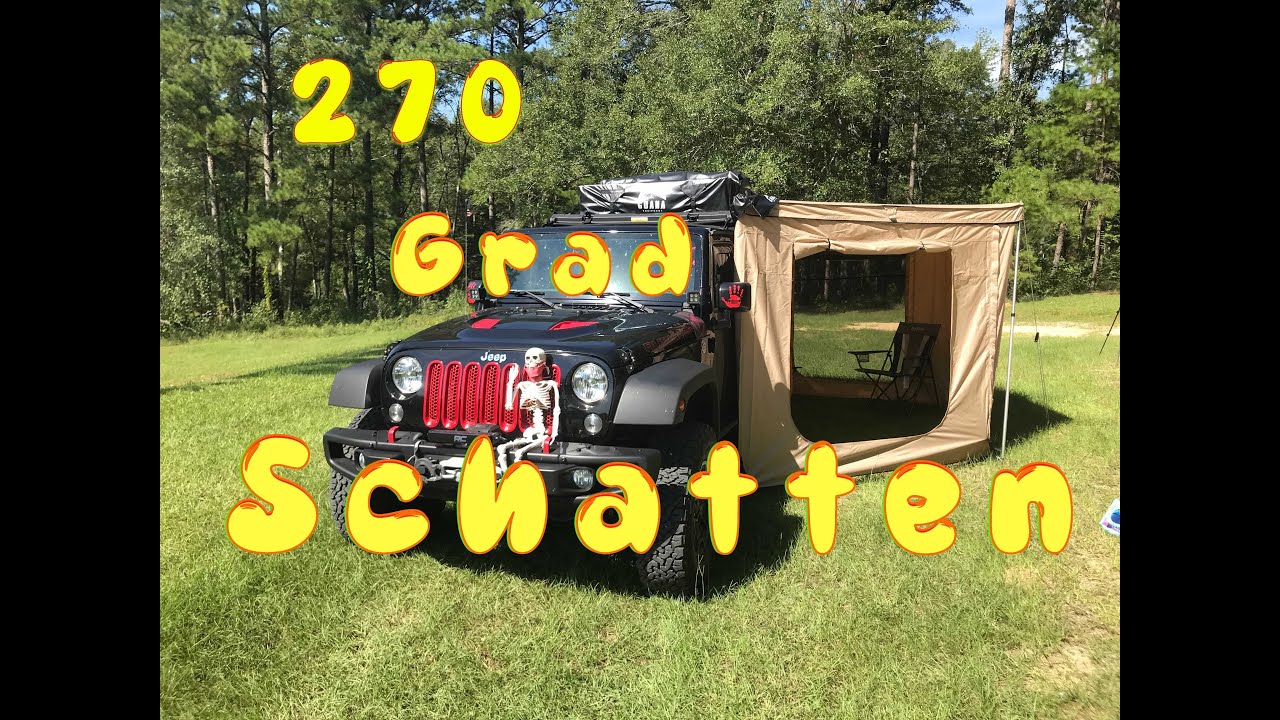 270 Grad Markise / Awning Montage am Jeep JK Unlimited / Pioneer Platform und Review (deutsch)