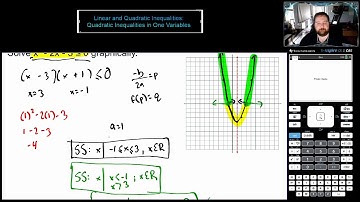 Lesson 3B - Quadratic Inequalities in One Variable (Solving with Roots and Test Points)