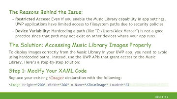 How to Fix Image From Music Library Not Showing in Your UWP App