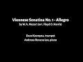 Viennese sonatina no 1 by wa mozart   dave kosmyna trumpet  andreea roxana lee piano