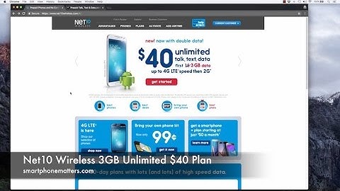 Net10 Wireless 3GB Unlimited $40 Plan