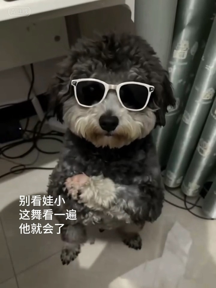 别看娃小这一舞看一遍他就回了#puppy #cute #doggielife #pets