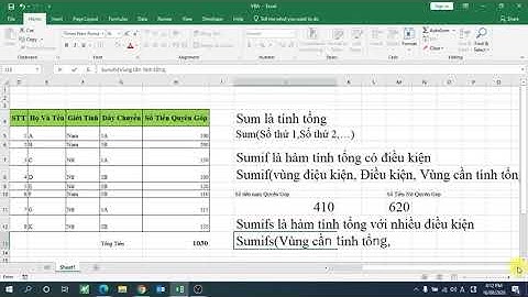 BasicExcel #7: Fucntion Sum, SumIf, SumIfs |Hàm Tính Tổng, Tính Tổng Có  Điều Kiện|