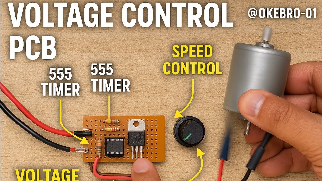 555 Timer + MOSFET Voltage Regulator | DC Motor Speed Control DIY Project