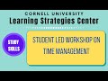 Study skills  a student led workshop on time management