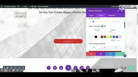 Divi button module hover and center