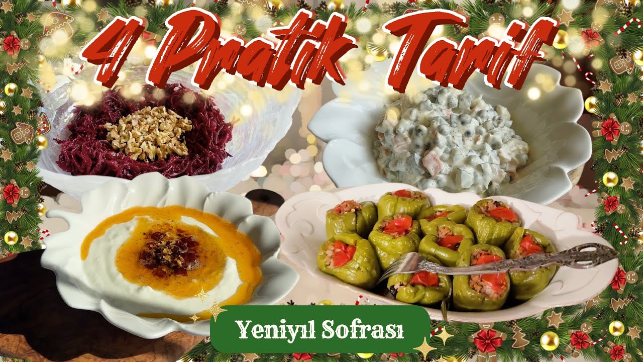 🎄Yılbaşı Sofrası İçin 4 Kolay ve Şık Tarif | Yeni Yıl Menü Fikirleri🎁