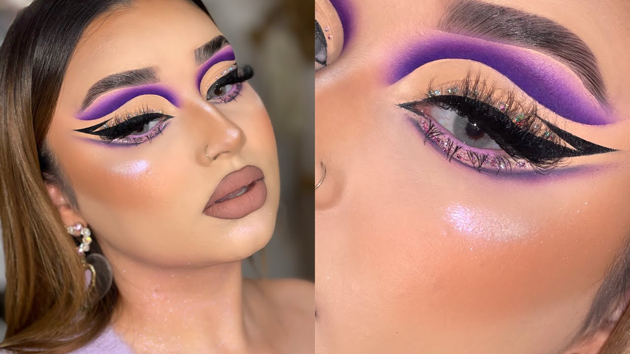 Maquillaje cutcrease morado 💜