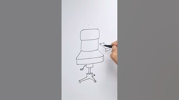 How to draw a chair in one point perspective easy step by step for beginners #drawing  #perspective