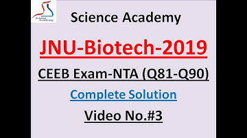JNU-Biotech-CEEB 2019, Complete Solution, Video No.#3