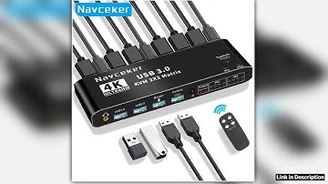 2x2 HDMI KVM Switch Matrix 4K 60Hz Dual Monitor KVM HDMI Extended Display USB KVM Switcher 2 in 2 o